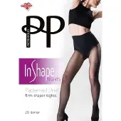 Pretty polly Panty - In Shape - Firm Shaper - Corrigerend - Buik - Billen Glans - Fantasie broekje - M/L - Zwart