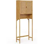 Vicco Liora Wasmachinekast – 66 x 168 cm met planken Bamboe