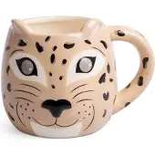 Balvi mok Leopard 500 ml keramiek beige