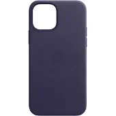 Apple iPhone 12 / 12 Pro Back Cover met MagSafe Leer Donkerviolet