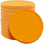 Combicraft blanco recycle munt gemaakt van biologisch afbreekbaar aardappelzetmeel - oranje - Ø 29mm - verpakking 1000 stuks