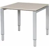Schaffenburg Verstelbaar Bureau - Domino 80x80 Eiken - alu frame