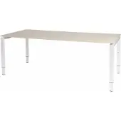 Schaffenburg Verstelbaar Bureau - Domino 200x90 robson - wit frame
