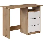 Vicco Meiko Bureau – 105 x 50 cm met laden Wit/Kunstnijverheid