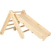 Meowbaby Zzwd004 Climbing Triangle With Slide Beige