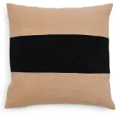 Rivièra Maison Kussenhoes 50x50 - Rum Cay Stripe Pillow Cover - Beige Zwart