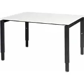 Schaffenburg Verstelbaar Bureau - Domino 120x90 wit - zwart frame
