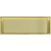 Guido Gusto Mat goud RVS Inbouwnis 30x90x10cm met tegelflens en LED verlichting