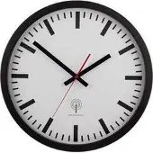 Eurotime 56862, radio-gestuurd wandklok, 40 cm, zwart