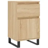 vidaXL Dressoir 40x35x70 cm bewerkt hout sonoma eikenkleurig