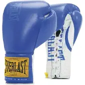 Everlast 1910 Sparring Laced Artificial Leather Boxing Gloves Blauw 12 oz