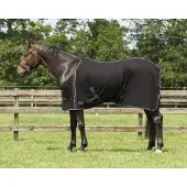 QHP Fleecedeken New Basic met kruissingels - maat 155/205 - black