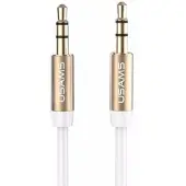 Usams AUX Cable 1m AUX (3.5mm Male) - Wit/Goud