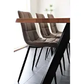 House Nordic Eetkamerstoel Stof Lichtbruin - Zithoogte 50cm - 55x44x86cm