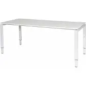 Schaffenburg Verstelbaar Bureau - Domino 180x80 wit - wit frame