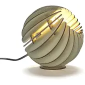 Van Tjalle en Jasper | Atmosphere tafellamp - Dirty Mint | Bouwpakket | Mint Groen | Naturel(houtskleur) | E14 fitting | Laser gesneden | Sfeer licht | Sfeervolle verlichting | uniek Dutch Design