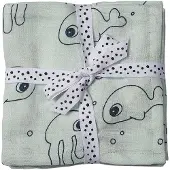 Done by Deer Multidoek Hydrofiel Sea Friends XL 120x120cm Blue 2st.