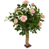 Maxifleur Kunstplanten Kunstroos op stam 75cm - roze