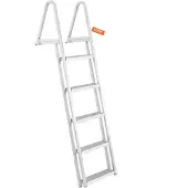 Vevor zwemtrap bootladder afneembaar 5 treden 159kg draagvermogen 610x455x1825mm