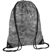 Bagbase Premium Gymsac Waterbestendige Zak (11 Liter) (Arctische Camo)