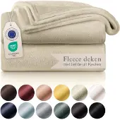 Blumtal - Fleece Deken - Super Zacht Fleece Plaid 220x240 cm - Zand
