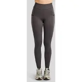 Montar RIJLEGGING MOPEARL PINTUCKS FULLGRIP Donkergrijs