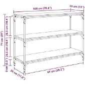 vidaXL Boekenkast Zwart eiken 40 x 33 x 70.5 cm