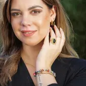 Leelavadee Jewelry Goldplated oorbellen hartje