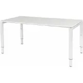Schaffenburg Verstelbaar Bureau - Domino 160x90 grijs - wit frame