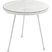Kare design Tuin Bijzettafel Acapulco Mono wit