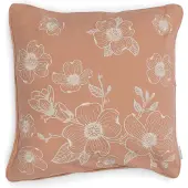 Rivièra Maison | Kussensloop Floral katoen roze 50x50 cm kussenhoezen | NADUVI