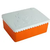 Blafre | Lunchbox Met 3 Compartimenten Beer Lichtblauw + Oranje