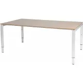 Schaffenburg Vergadertafel Domino - 180x100 Havana Kersen - wit frame