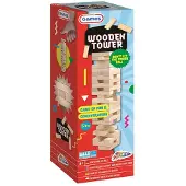 Grafix houten stapeltoren spel - 54 blokken - gezelschapsspel.