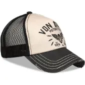 Von Dutch - Snapback Trucker Cap CREW2 | One Size | Verstelbaar | Druksluiting - Zwart / Wit