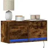 vidaXL Tv-wandmeubel met LED-verlichting 180x31x38 cm sonoma eiken