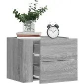 vidaXL Nachtkastjes 2 st wandgemonteerd 45x30x35 cm gerookt eikenkleur