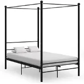 vidaXL Hemelbedframe metaal wit 140x200 cm