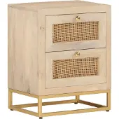 vidaXL Tv-meubel 110x30x40 cm massief ruw mangohout en ijzer