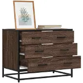 vidaXL Ladekast 70x41x56 cm bewerkt hout zwart
