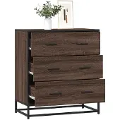 vidaXL Dressoir 68x35x76 cm bewerkt hout en metaal sonoma eikenkleur