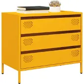 vidaXL Dressoir 68x39x58,5 cm koudgewalst staal wit