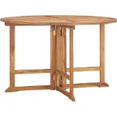 vidaXL Tuintafel inklapbaar 110x110x75 cm massief teakhout