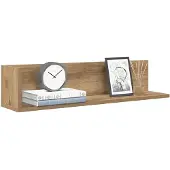 vidaXL Wandschappen 2 st 100x16,5x16,5 cm bewerkt hout wit