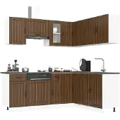 vidaXL 11-delige Keukenkastenset Kalmar bewerkt hout glanzend wit