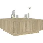 vidaXL Salontafel 100x100x40 cm bewerkt hout wit