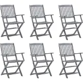 vidaXL Tuinstoelen 8 st inklapbaar 54x61x88 cm massief acaciahout