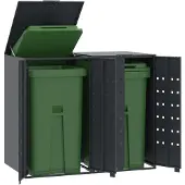 vidaXL Containerberging 6 containers 414x79x117 cm staal antraciet
