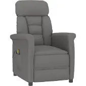 vidaXL Massagestoel Donkergrijs 96.5 x 70.5 x 95 cm Microvezel
