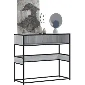 vidaXL Wandtafel 90x35x80 cm bewerkt hout zwart